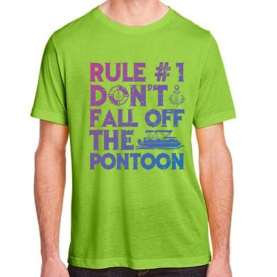 Rule Number 1 Dont Fall Off The Pontoon Boat Funny Gift Adult ChromaSoft Performance T-Shirt