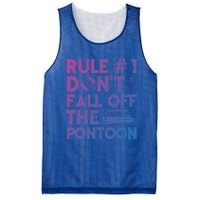 Rule Number 1 Dont Fall Off The Pontoon Boat Funny Gift Mesh Reversible Basketball Jersey Tank