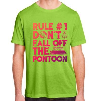 Rule Number 1 Dont Fall Off The Pontoon Boat Funny Gift Adult ChromaSoft Performance T-Shirt