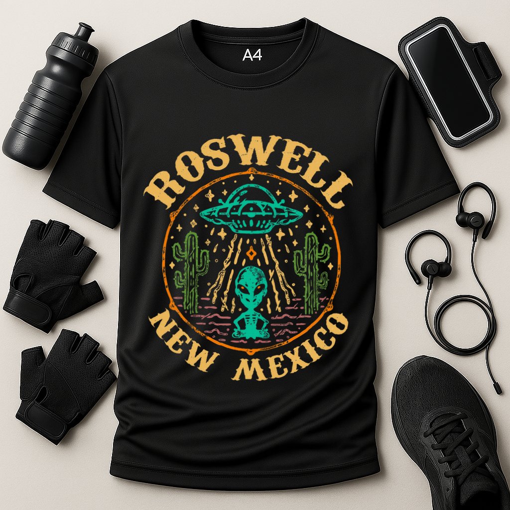 Roswell Nm 1947 Funny Roswell Aviation Gifts New Mexico 51 Cooling Performance Crew T-Shirt