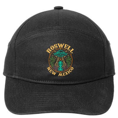 Roswell Nm 1947 Funny Roswell Aviation Gifts New Mexico 51 7-Panel Snapback Hat