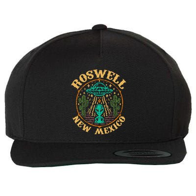 Roswell Nm 1947 Funny Roswell Aviation Gifts New Mexico 51 Wool Snapback Cap