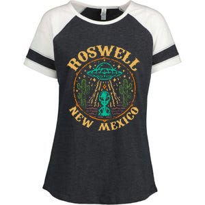 Roswell Nm 1947 Funny Roswell Aviation Gifts New Mexico 51 Enza Ladies Jersey Colorblock Tee