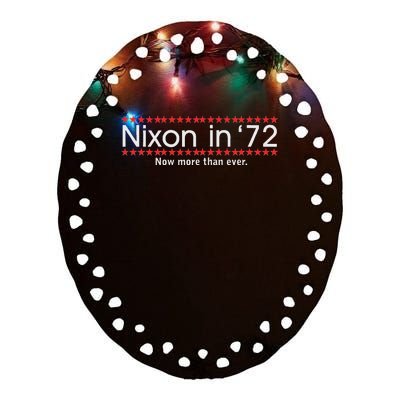 Richard Nixon 1972 Presidential Campaign Ceramic Oval Ornament