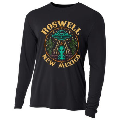 Roswell Nm 1947 Funny Roswell Aviation Gifts New Mexico 51 Cooling Performance Long Sleeve Crew