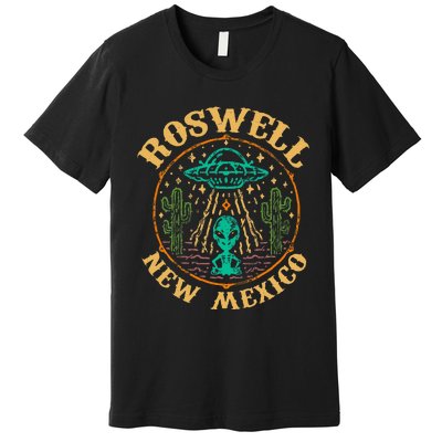 Roswell Nm 1947 Funny Roswell Aviation Gifts New Mexico 51 Premium T-Shirt