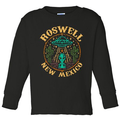 Roswell Nm 1947 Funny Roswell Aviation Gifts New Mexico 51 Toddler Long Sleeve Shirt