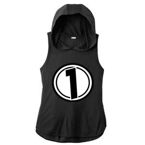 Racing Number 1 Ladies PosiCharge Tri-Blend Wicking Draft Hoodie Tank