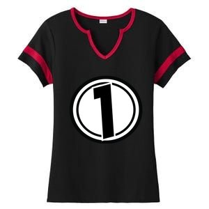 Racing Number 1 Ladies Halftime Notch Neck Tee