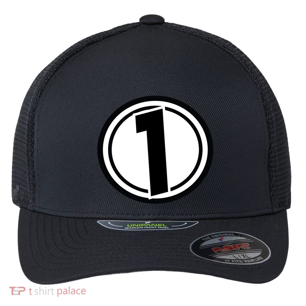 Racing Number 1 Flexfit Unipanel Trucker Cap