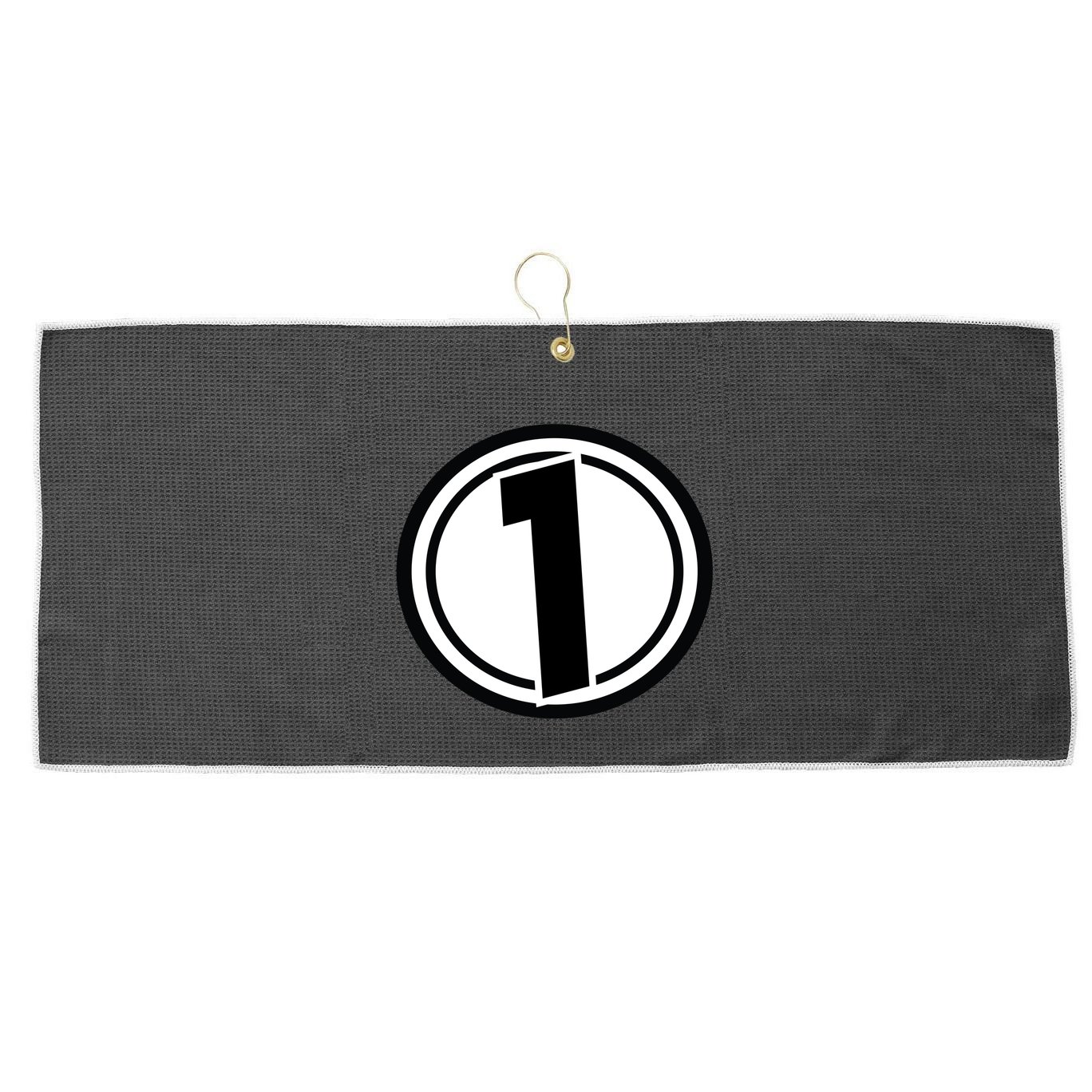 Racing Number 1 Large Microfiber Waffle Golf Towel