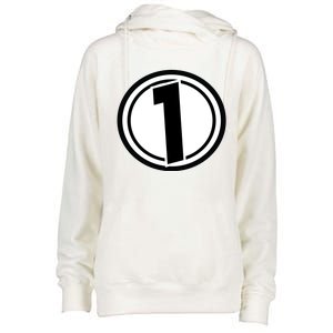 Racing Number 1 Womens Funnel Neck Pullover Hood