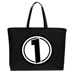 Racing Number 1 Cotton Canvas Jumbo Tote