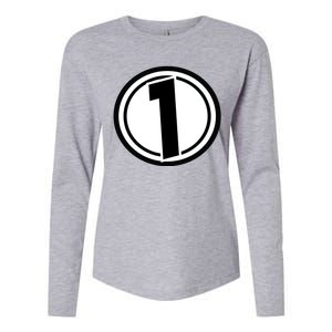 Racing Number 1 Womens Cotton Relaxed Long Sleeve T-Shirt