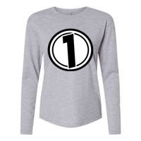 Racing Number 1 Womens Cotton Relaxed Long Sleeve T-Shirt