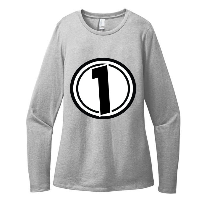 Racing Number 1 Womens CVC Long Sleeve Shirt