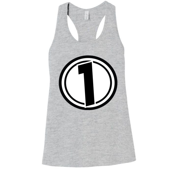 Racing Number 1 Women's Racerback Tank