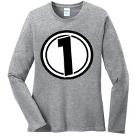 Racing Number 1 Ladies Long Sleeve Shirt