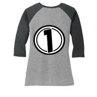 Racing Number 1 Women's Tri-Blend 3/4-Sleeve Raglan Shirt