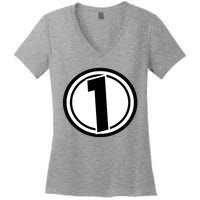 Racing Number 1 Women's V-Neck T-Shirt