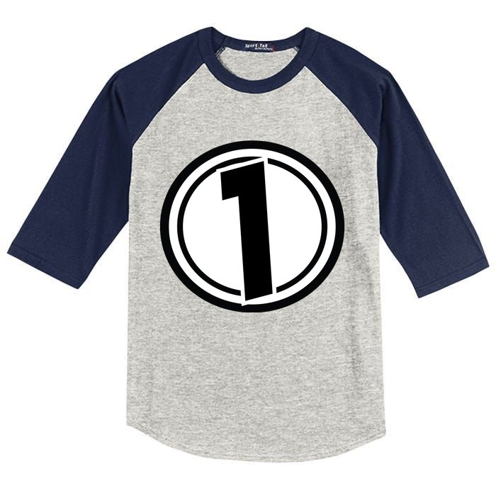 Racing Number 1 Kids Colorblock Raglan Jersey