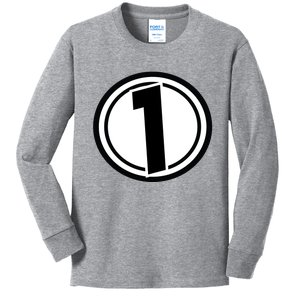 Racing Number 1 Kids Long Sleeve Shirt