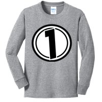 Racing Number 1 Kids Long Sleeve Shirt