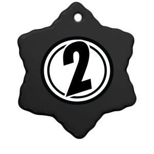 Racing Number 2 Ceramic Star Ornament