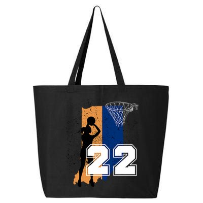 Retro No 22 Woman Basketball Grunge Jersey 25L Jumbo Tote