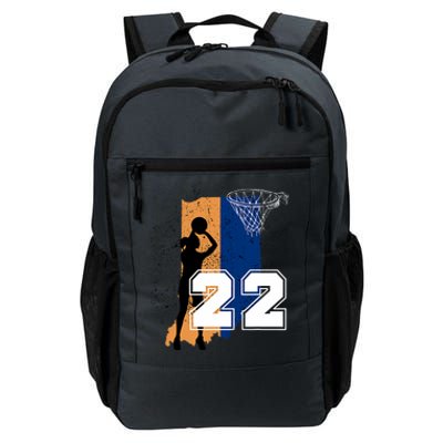 Retro No 22 Woman Basketball Grunge Jersey Daily Commute Backpack