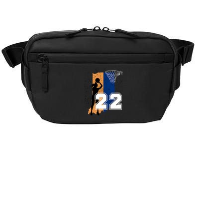 Retro No 22 Woman Basketball Grunge Jersey Crossbody Pack