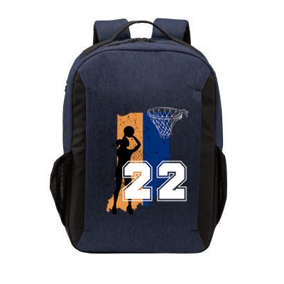 Retro No 22 Woman Basketball Grunge Jersey Vector Backpack