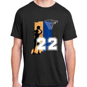 Retro No 22 Woman Basketball Grunge Jersey Adult ChromaSoft Performance T-Shirt