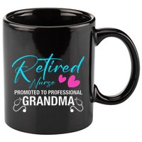 Retired Nurse 2025 Promoted To Professional Grandma Heart 11oz C Handle Ceramic Mug