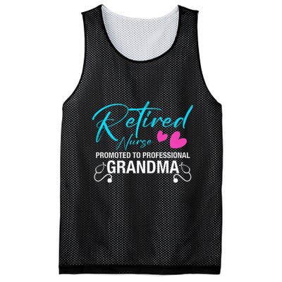 Retired Nurse 2025 Promoted To Professional Grandma Heart Mesh Reversible Basketball Jersey Tank