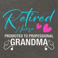 Retired Nurse 2025 Promoted To Professional Grandma Heart Cotton Canvas Backpack