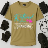 Retired Nurse 2025 Promoted To Professional Grandma Heart Cooling Performance Crew T-Shirt