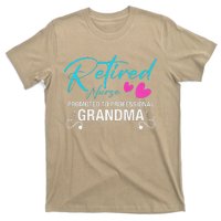 Retired Nurse 2025 Promoted To Professional Grandma Heart T-Shirt