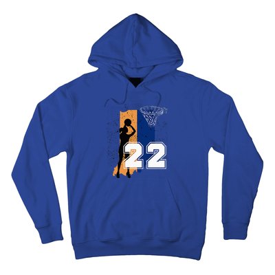 Retro No 22 Woman Basketball Grunge Jersey Hoodie