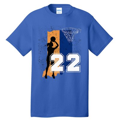 Retro No 22 Woman Basketball Grunge Jersey Tall T-Shirt