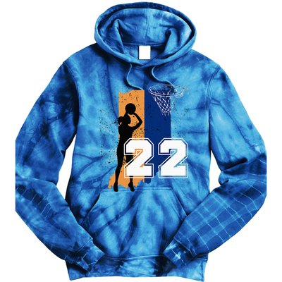 Retro No 22 Woman Basketball Grunge Jersey Tie Dye Hoodie