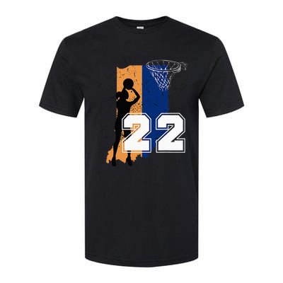 Retro No 22 Woman Basketball Grunge Jersey Softstyle® CVC T-Shirt