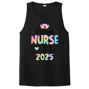 Retired Nurse 2025 Retirement Nurse Est 2025 Nursing Tie Dye PosiCharge Competitor Tank