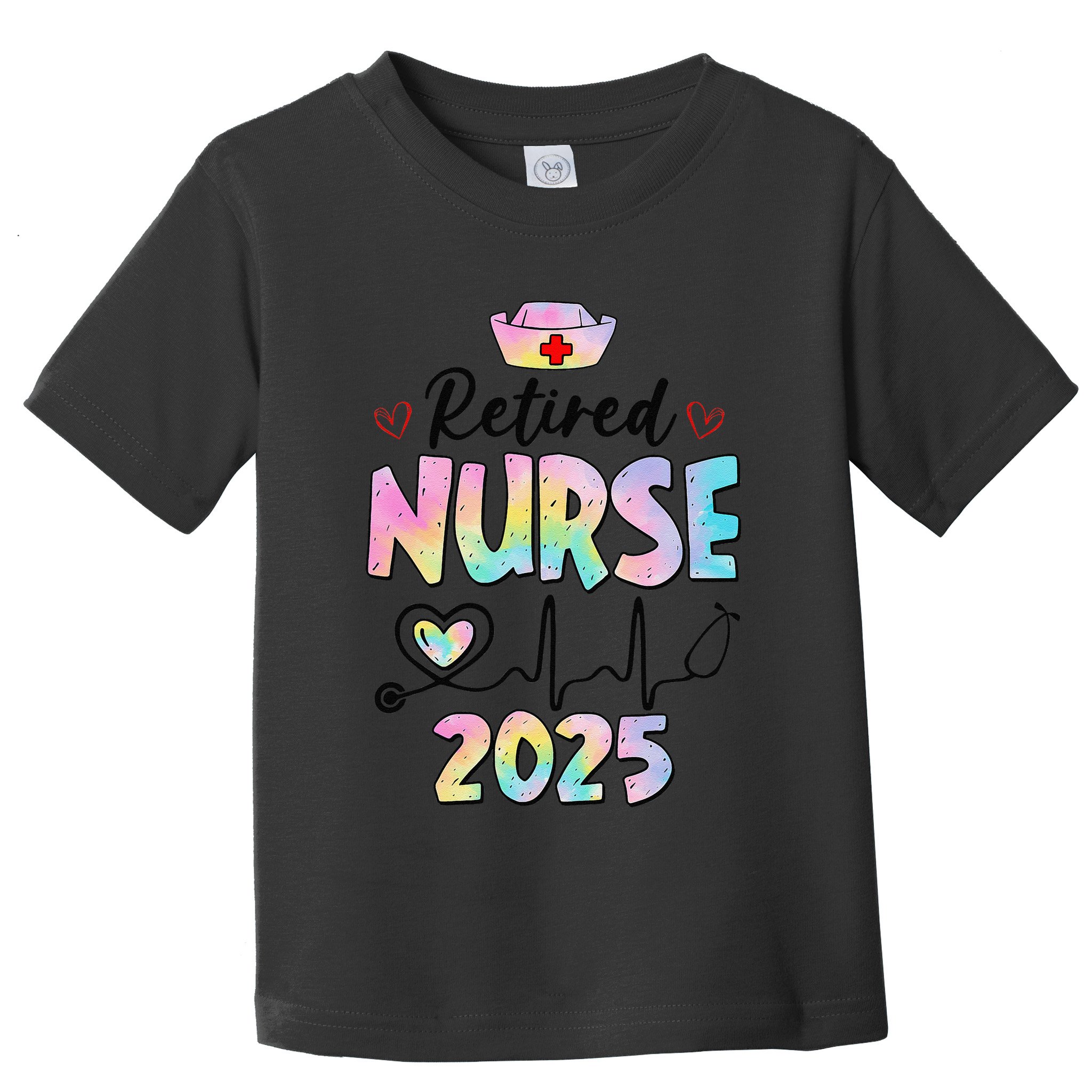 Retired Nurse 2025 Retirement Nurse Est 2025 Nursing Tie Dye Toddler T-Shirt