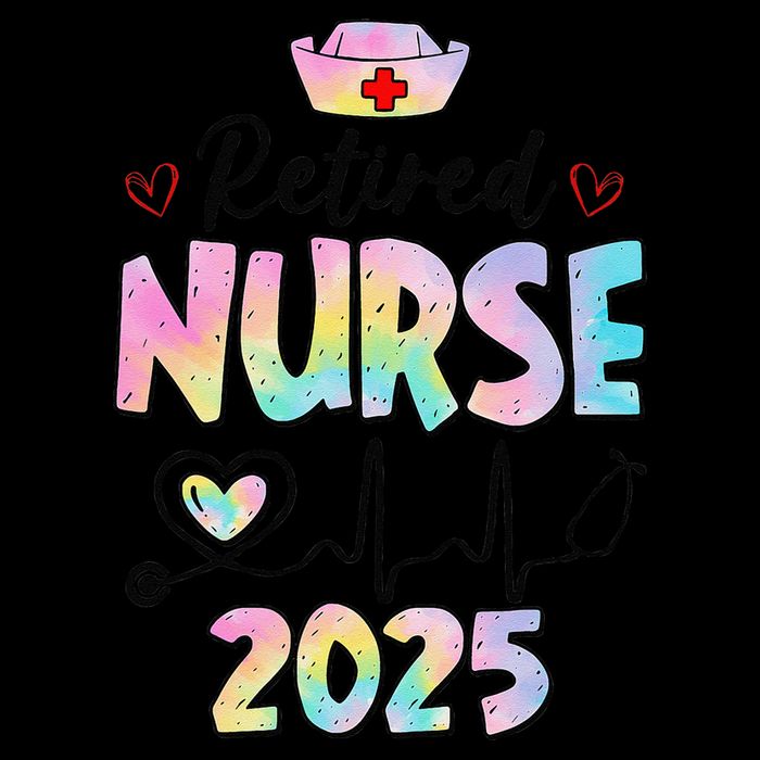 Retired Nurse 2025 Retirement Nurse Est 2025 Nursing Tie Dye Toddler T-Shirt