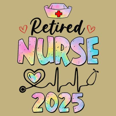 Retired Nurse 2025 Retirement Nurse Est 2025 Nursing Tie Dye T-Shirt