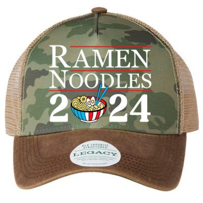 Ramen Noodles 2024 Funny Political Election Sarcastic Legacy Tie Dye Trucker Hat