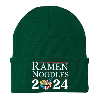 Ramen Noodles 2024 Funny Political Election Sarcastic Knit Cap Winter Beanie