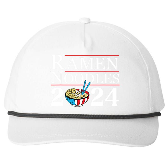 Ramen Noodles 2024 Funny Political Election Sarcastic Snapback Five-Panel Rope Hat