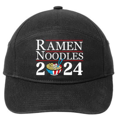 Ramen Noodles 2024 Funny Political Election Sarcastic 7-Panel Snapback Hat